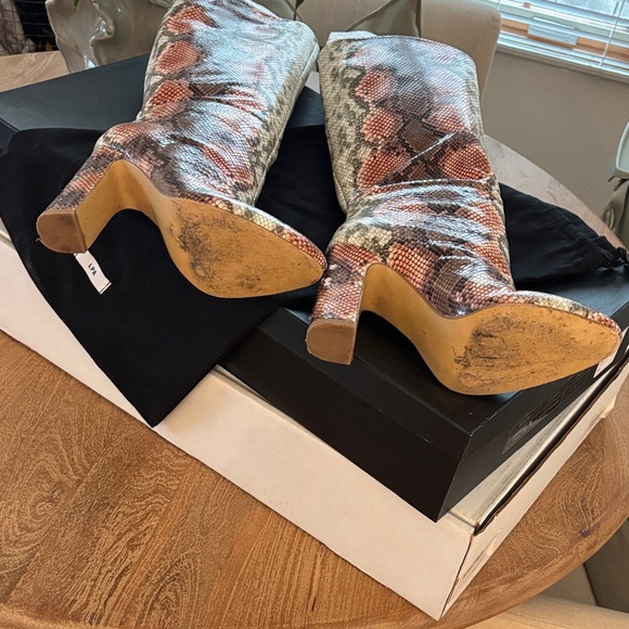 LPA Knee-High Greta Boots in Multi Snake Print - Picture 3 of 4